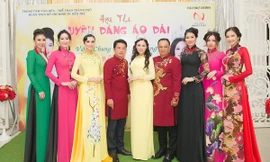 'Nữ hoàng Áo dài' ngồi ghế nóng quyền lực trong tà áo dài Nguyễn Tuấn