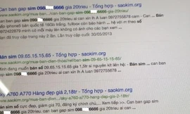 Số sim đẹp thuộc sở hữu của chị Quyên bị người lạ rao bán trên các trang mạng 