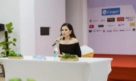 Bà Phạm Tâm Thanh - Giám đốc Truyền thông Công ty Casper Việt Nam tại buổi giao lưu cùng các thí sinh Miss World Vietnam 2019