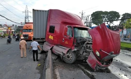 Hiện trường vụ tai nạn.