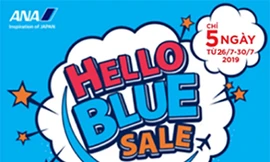 Hãng hàng không ANA triển khai chương trình khuyến mãi lớn ‘Hello Blue Sale’