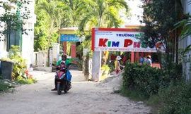 Trường Mầm non Kim Phước nơi xảy ra vụ tai nạn làm cháu bé 18 tháng tuổi tử vong.