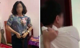 Hình ảnh ông H., và bà L., bị bắt quả tang trong nhà nhỉ. 