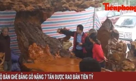 Tin nóng 24H ngày 5/12: Bộ bàn ghế bằng gỗ nặng 7 tấn được rao bán tiền tỉ