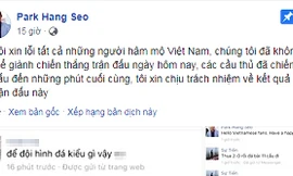 Hình ảnh trên trang fanpage mang tên HLV Park Hang Seo