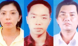 Vợ chồng Kim - Hiếu và Tâm (phải). Ảnh: Đ.X.