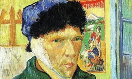 Van Gogh trong bức “Tự họa với băng tai” (1889)