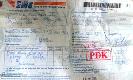 Phiếu chuyển bưu phẩm. 