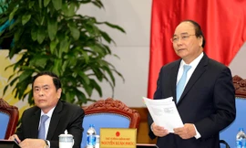 Thủ tướng Nguyễn Xuân Phúc phát biểu tại buổi làm việc. Ảnh: VGP/Quang Hiếu