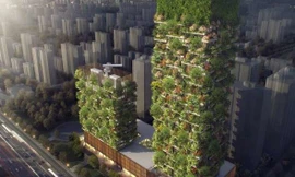 Mô hình thiết kế khu rừng dựng đứng ở Nam Ninh. (Ảnh: CNET)