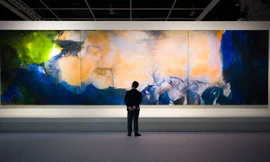 Bức tranh sơn dầu dài hơn 10m "Juin-Octobre 1985" - Ảnh: Getty Images.