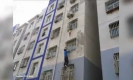 'Người nhện Trung Quốc' cứu bé 2 tuổi lơ lửng trên cửa sổ
