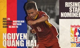 Quang Hải là ứng viên nặng ký cho danh hiệu Cầu thủ trẻ hay nhất ĐNA 2017
