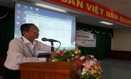 Đ/c Nguyễn Thanh Giang, Phó Giám đốc Sở, Chủ tịch Công đoàn ngành Y tế phát biểu khai mạc Hội nghị