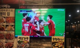 Hình ảnh trận đấu của đội tuyển Việt Nam tại AFF Suzuki Cup 2018 phát trên kênh truyền hình Hàn Quốc SBS Sport. (Nguồn: Facebook)