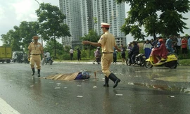 Hiện trường vụ tai nạn.