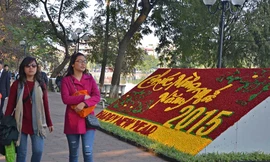 Hà Nội trang hoàng rực rỡ đón năm mới