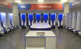 Phòng thay đồ Nhật Bản sau khi đội rời đi. Ảnh: Priscilla Janssens.