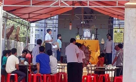 Gia đình tổ chức an táng cho em Hường tại nhà.