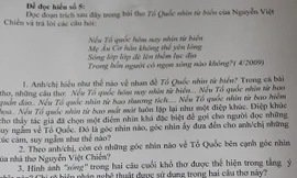 Đề bài phần đọc hiểu. 