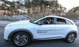 Chiếc xe vừa thử nghiệm thành công tại Hàn Quốc.