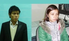 Vợ chồng Hưng - My tại cơ quan công an