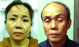 Chủ nợ cho vay với lãi suất "cắt cổ" (ảnh trái) và "đại ca" Dương Văn Nhơn bị công an bắt giữ (ảnh phải)