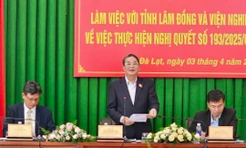 Phó Chủ tịch Quốc hội làm việc với tỉnh Lâm Đồng, Viện Nghiên cứu Hạt nhân