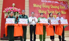 Mang hơn 90 suất quà Tết trị giá gần 300 triệu đến huyện đảo Lý Sơn