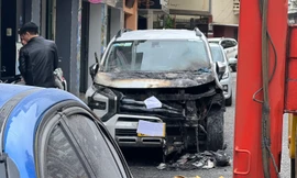 Công an vào cuộc vụ taxi bốc cháy trên đường phố Đà Lạt lúc rạng sáng