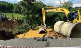 Sạt lở tỉnh lộ 721: Làm đường tránh để các phương tiện lưu thông