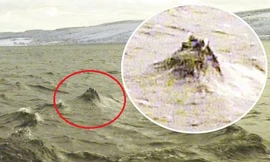 Bức ảnh được Jonathan Bright chụp lại, được cho là có sự xuất hiện của quái vật Loch Ness.