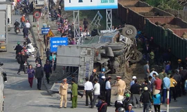 Hiện trường vụ tai nạn.