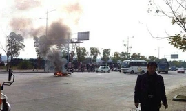 Hiện trường vụ tai nạn kinh hoàng.