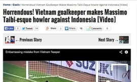 Sai lầm của thủ môn Nguyên Mạnh lên báo nước ngoài