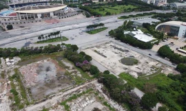 Đất công Khu Liên hợp thể thao quốc gia Mỹ Đình ở Nam Từ Liêm, Hà Nội bị “xẻ thịt” kinh doanh - Ảnh: Minh Phong/Người Lao động