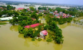 Hàng trăm hộ dân trên địa bàn huyện Chương Mỹ vẫn phải "sống chung với lũ"