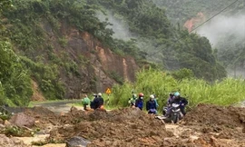 Sạt lở đất xảy ra giữa tháng 6 tại Lào Cai Ảnh: Báo Lào Cai 