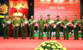 9 lãnh đạo Cục CSĐT tội phạm kinh tế, tham nhũng và buôn lậu. Ảnh: Bộ Công an