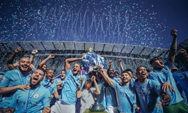 Man City sớm bước lên ngôi vương ở Premier League mùa 2017/18 mà không chịu sự cạnh tranh quá lớn. Ảnh: Sports.