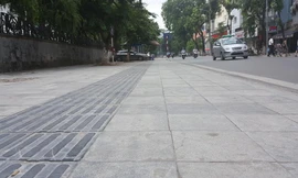 Chỉ lát đá vỉa hè sau hạ ngầm điện, viễn thông