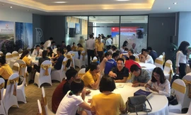 Lễ khai trương căn hộ mẫu Roman Plaza tại tầng 4-5 CT3 The Pride ngày 24/9 thu hút nhiều khách hàng tham gia