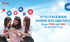 Soạn FB30 gửi 999, bạn thoải mái lướt Facebook cả tháng