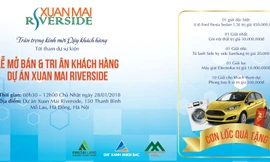 Những cơ hội cuối cùng khi mua Xuân Mai Riverside nhận ôtô Ford Fiesta