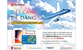 Giảm 15% giá vé máy bay và tặng Iphone 8 cho chủ thẻ Seabank 