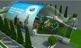 Xuất hiện chai sữa khổng lồ giữa lòng Sài Gòn