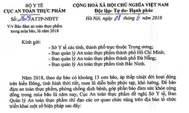 Bảo đảm an toàn thực phẩm trong mùa bão, lũ năm 2018