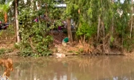 Thi thể nạn nhân được phát hiện đang nổi lập lờ dưới kênh Năng.