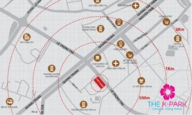 Kiot thương mại The K – Park ở vị trí trung tâm, thuận tiện cho việc phát triển kinh doanh buôn bán