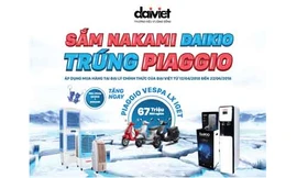 Mua máy làm mát, máy lọc nước trúng loạt xe máy Piaggio 